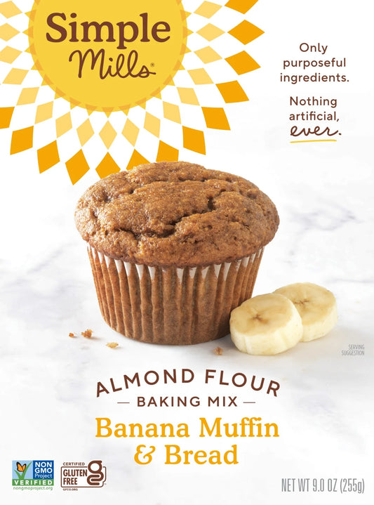 Almond Flour Banana Muffin and Bread Mix, Gluten-Free Baking Mix, 9 Oz Box