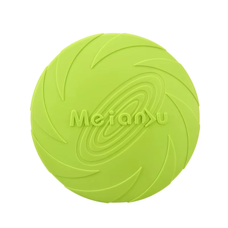 Pet Dog Flying Disk Toy Silicone Dog Cat Toy Dog Game Flying Discs Resistant Chew Puppy Training Interactive Pet Supplies