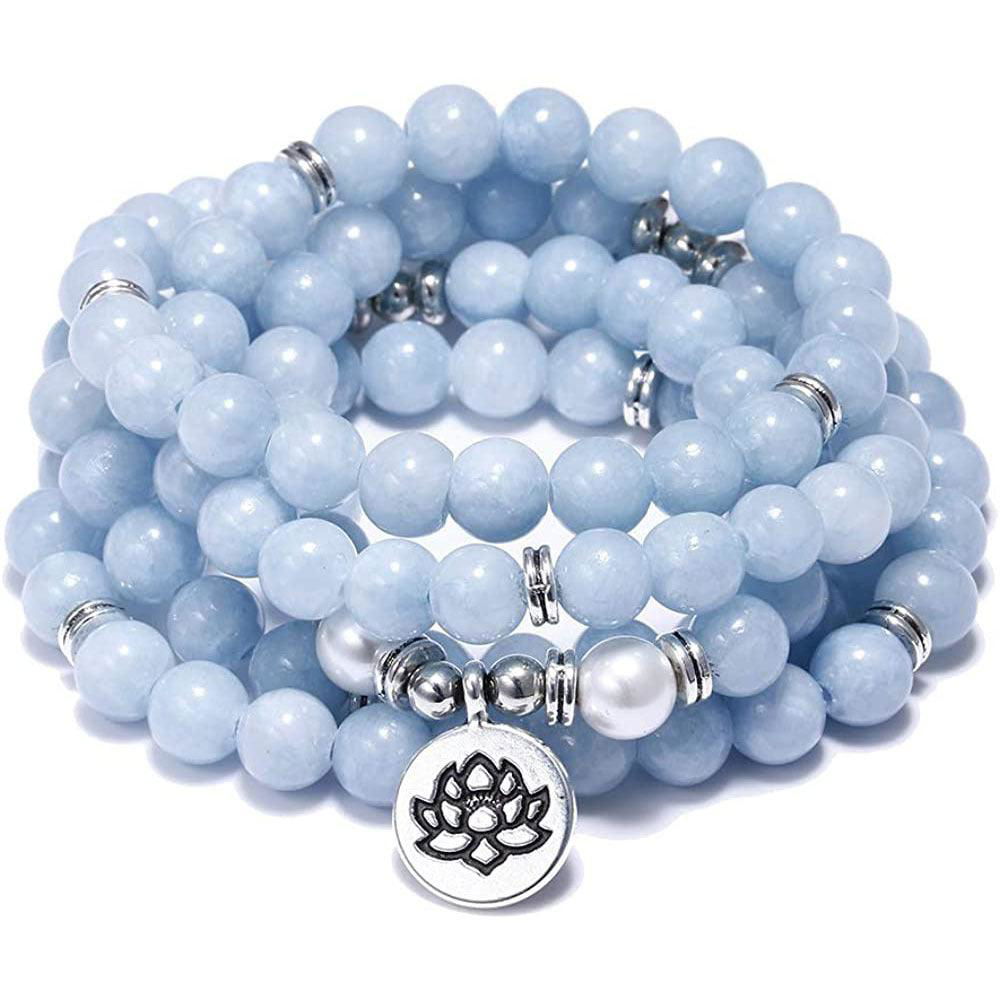 Amazon Stone Tiger Eye Stone Necklace 108 Buddha Beads Bracelet - Jewelry Trends USA