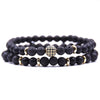 Chic Natural Stone Bracelet Set with Sparkling Zircon Charms - Jewelry Trends USA