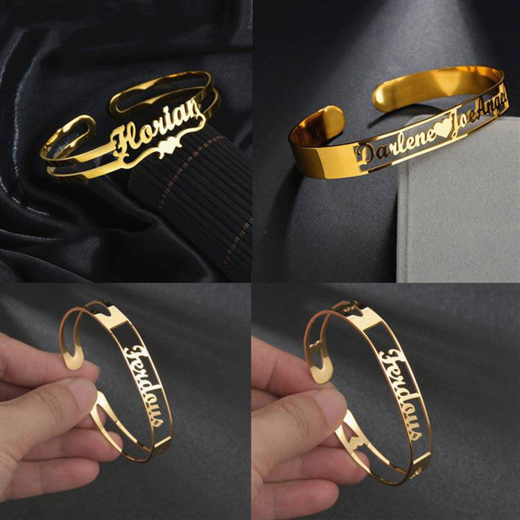 Customized Name Stainless Steel Minimalist Bracelet - Jewelry Trends USA