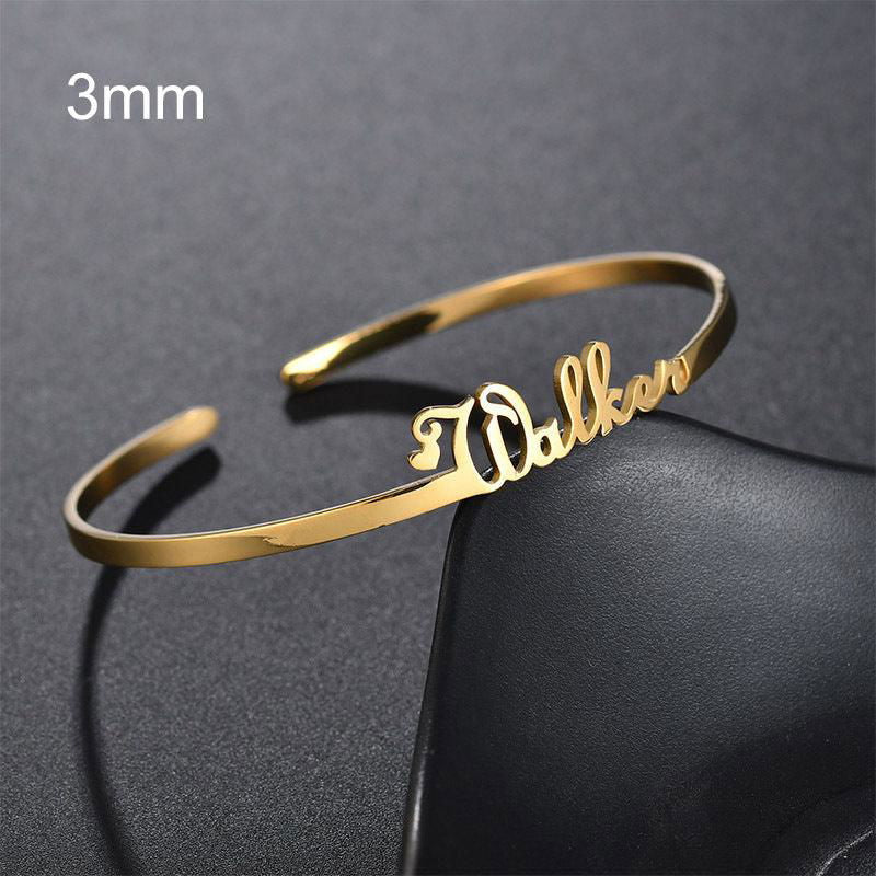 Customized Name Stainless Steel Minimalist Bracelet - Jewelry Trends USA