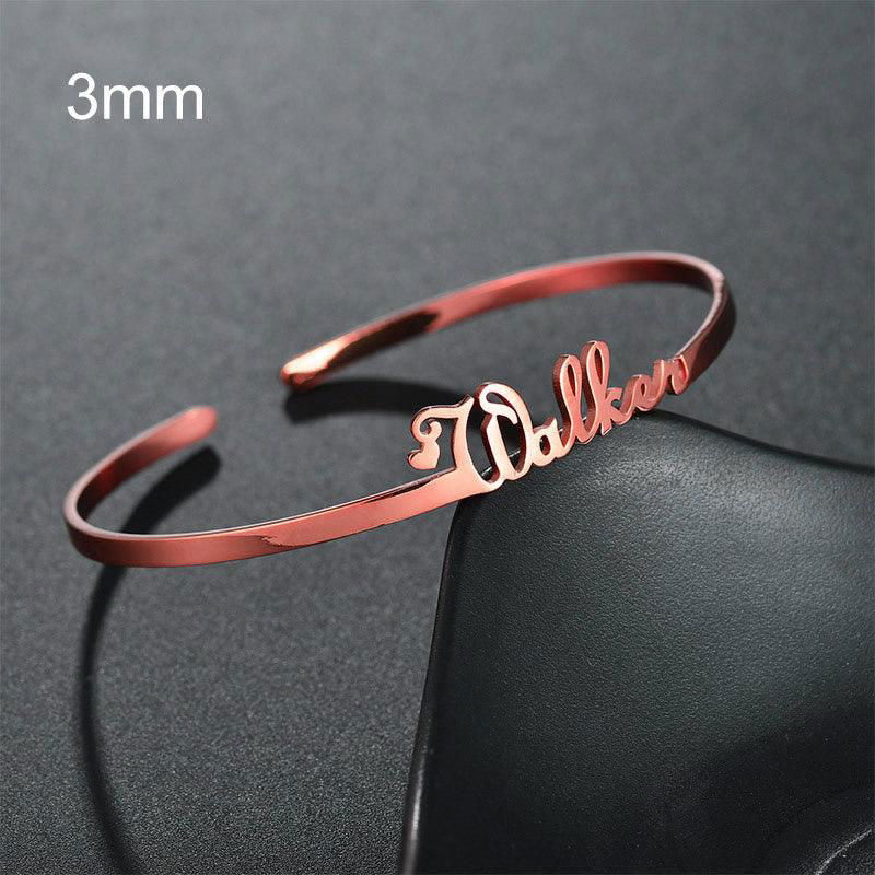 Customized Name Stainless Steel Minimalist Bracelet - Jewelry Trends USA