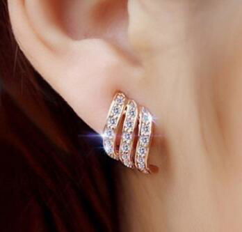 Dazzling Diamond Hoop Stud Earrings - Jewelry Trends USA