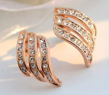 Dazzling Diamond Hoop Stud Earrings - Jewelry Trends USA