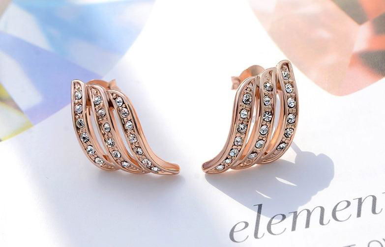 Dazzling Diamond Hoop Stud Earrings - Jewelry Trends USA