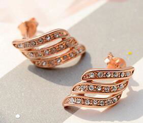 Dazzling Diamond Hoop Stud Earrings - Jewelry Trends USA