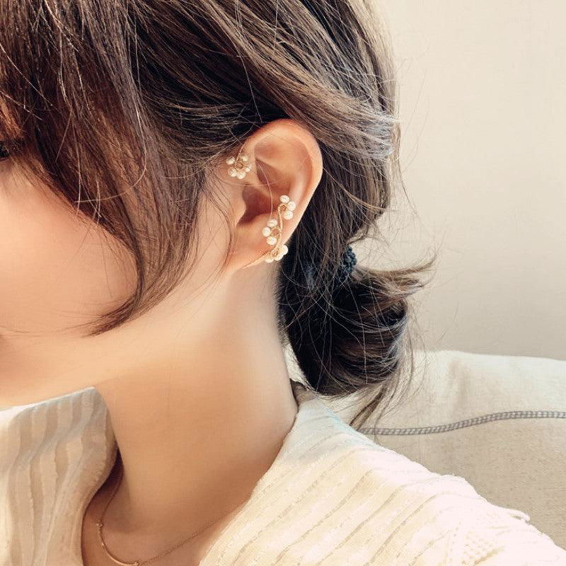 Design Hand-woven Flower Pearl Earrings - Jewelry Trends USA