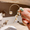 Design Hand-woven Flower Pearl Earrings - Jewelry Trends USA