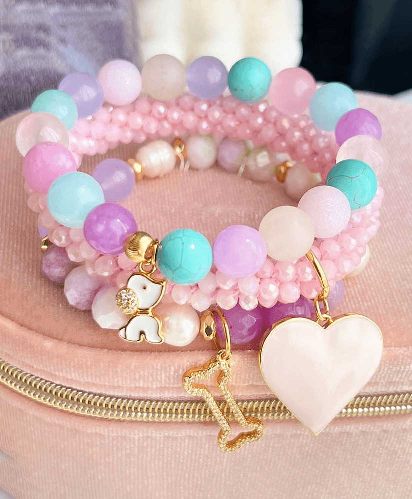 Doggie Pride Bracelet in Purple, Pink, and Teal - Jewelry Trends USA