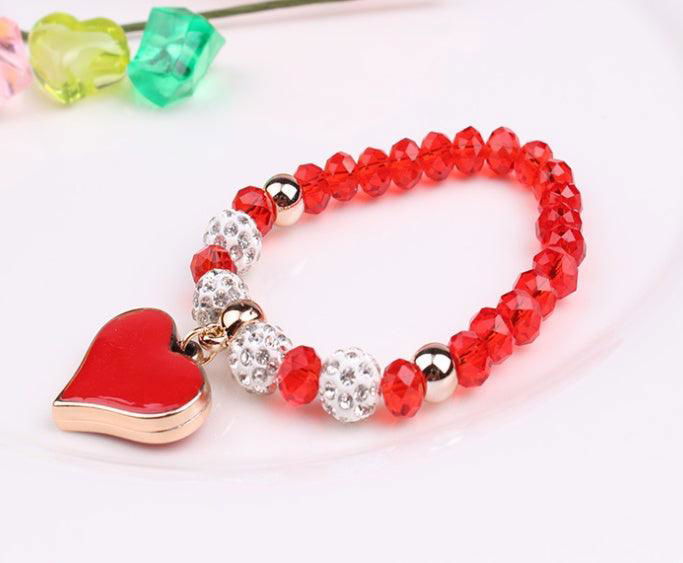 Elastic Crystal Heart Bracelet & Bangle - Jewelry Trends USA