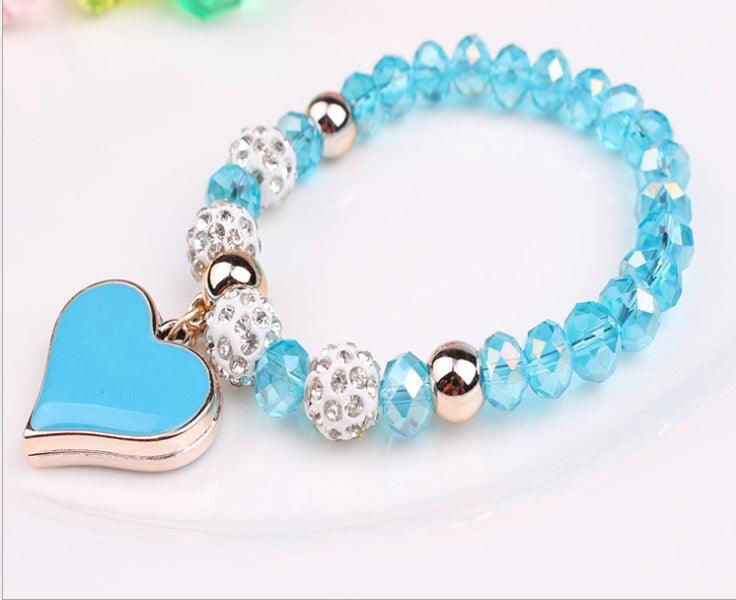 Elastic Crystal Heart Bracelet & Bangle - Jewelry Trends USA