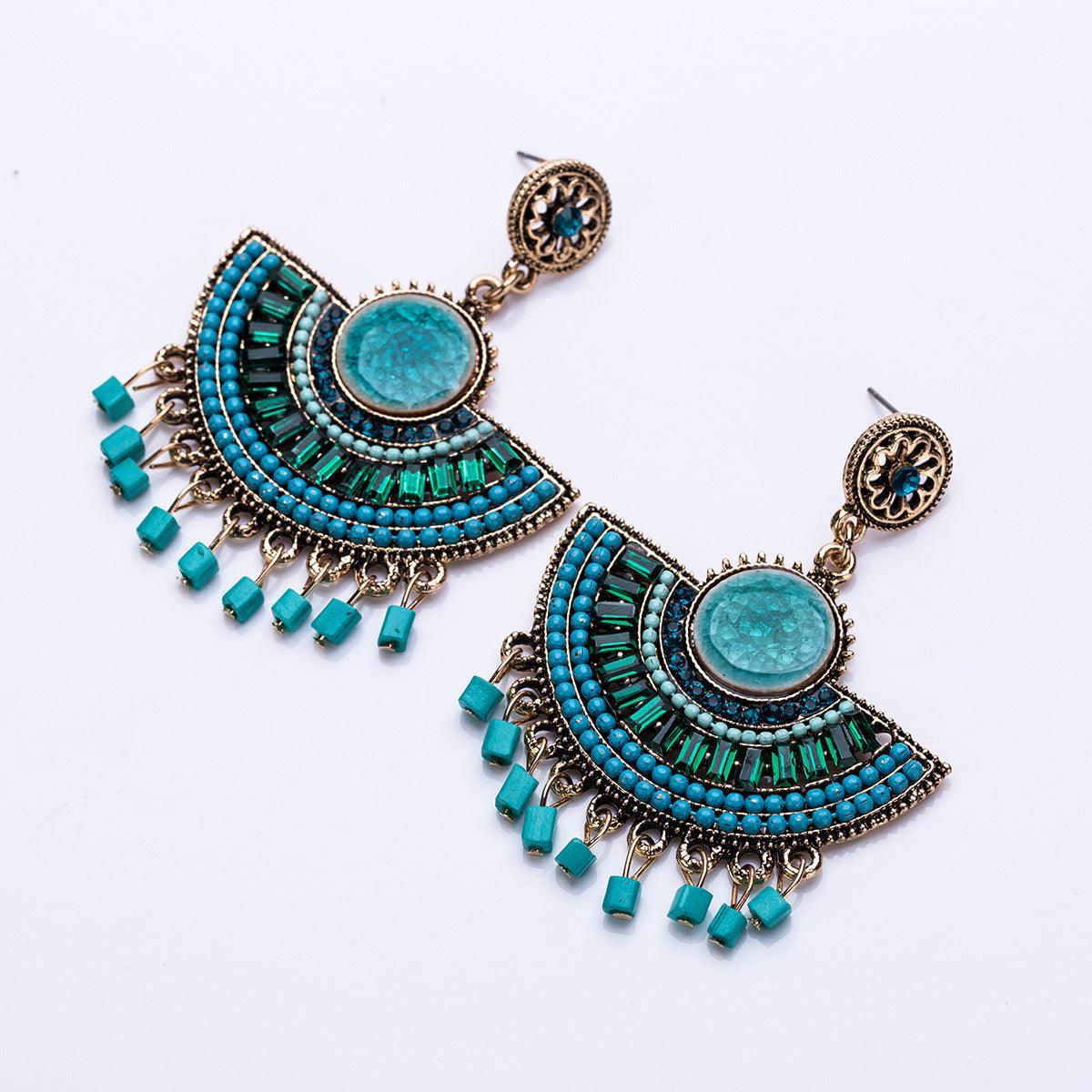 Elegant Bohemian Tassel Beaded Dangle Earrings for Women - Jewelry Trends USA