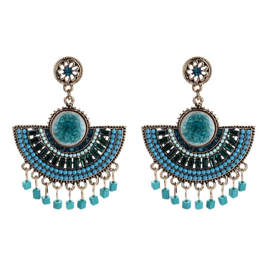Elegant Bohemian Tassel Beaded Dangle Earrings for Women - Jewelry Trends USA