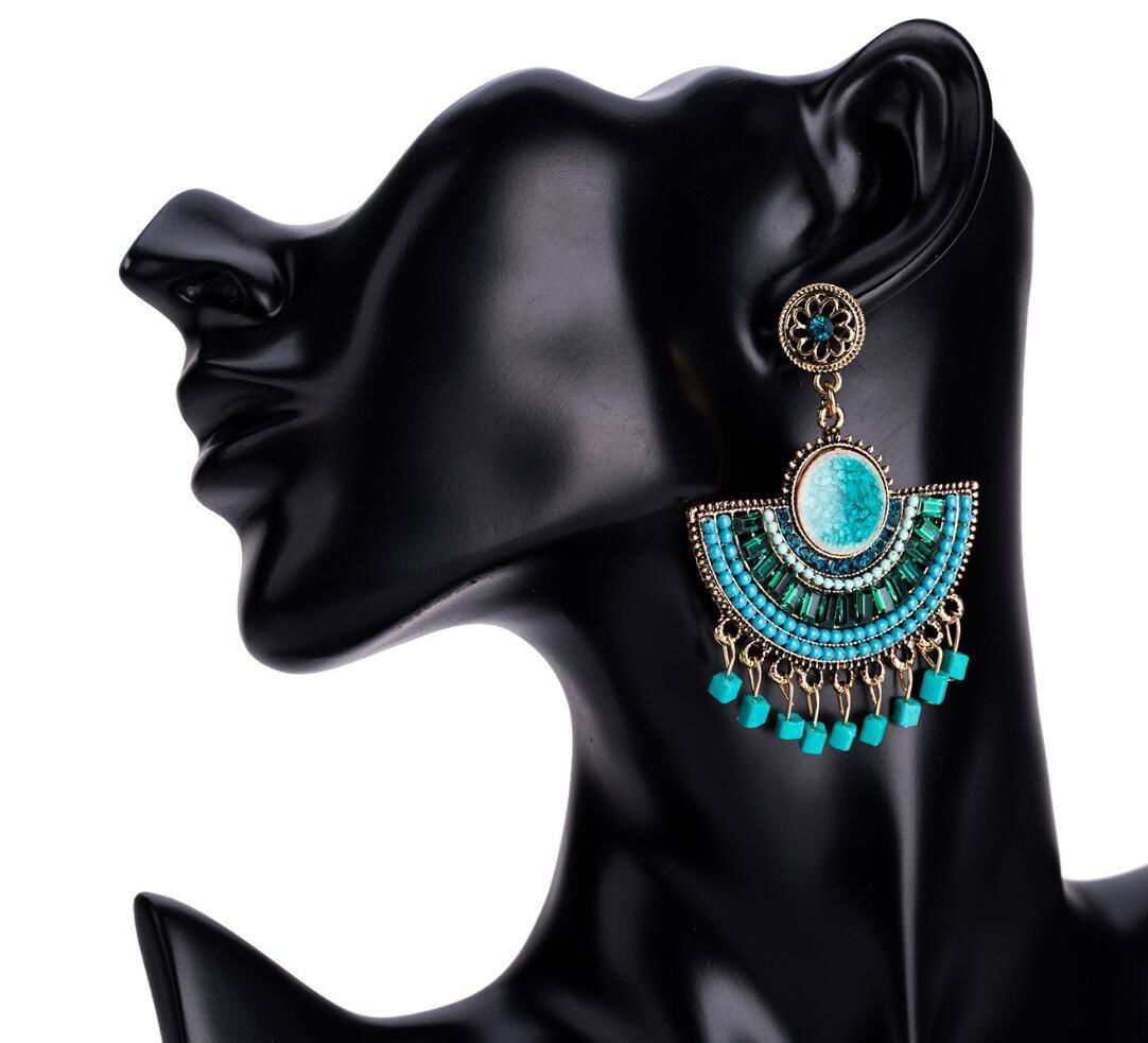 Elegant Bohemian Tassel Beaded Dangle Earrings for Women - Jewelry Trends USA