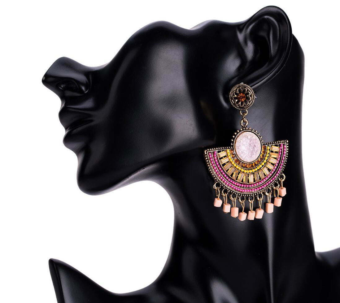 Elegant Bohemian Tassel Beaded Dangle Earrings for Women - Jewelry Trends USA