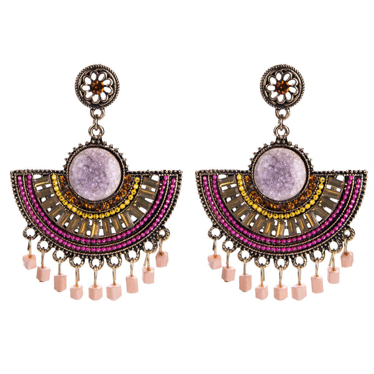 Elegant Bohemian Tassel Beaded Dangle Earrings for Women - Jewelry Trends USA