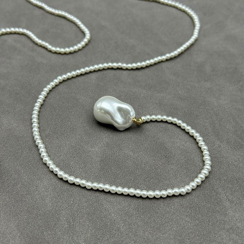 Elegant Geometric Solid Color Imitation Pearl Green Pointed Crystal  Necklace - Jewelry Trends USA