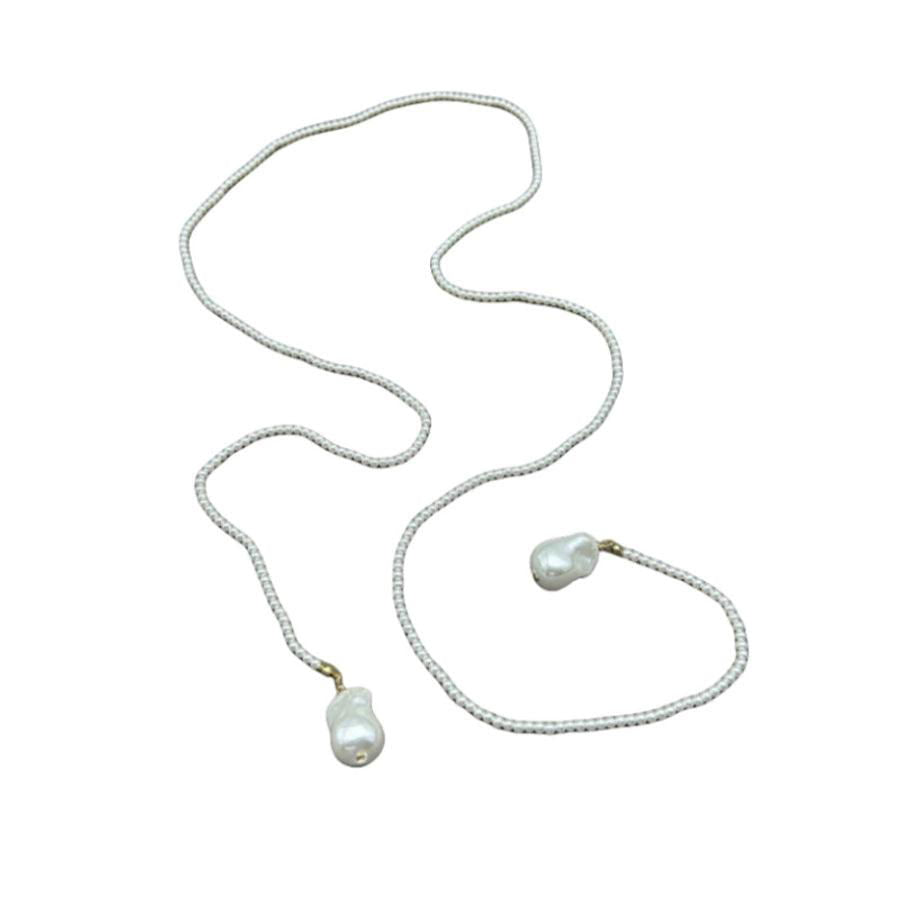 Elegant Geometric Solid Color Imitation Pearl Green Pointed Crystal  Necklace - Jewelry Trends USA