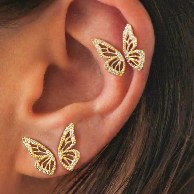Exaggerated Bohemian Crystal Butterfly Earrings - Jewelry Trends USA