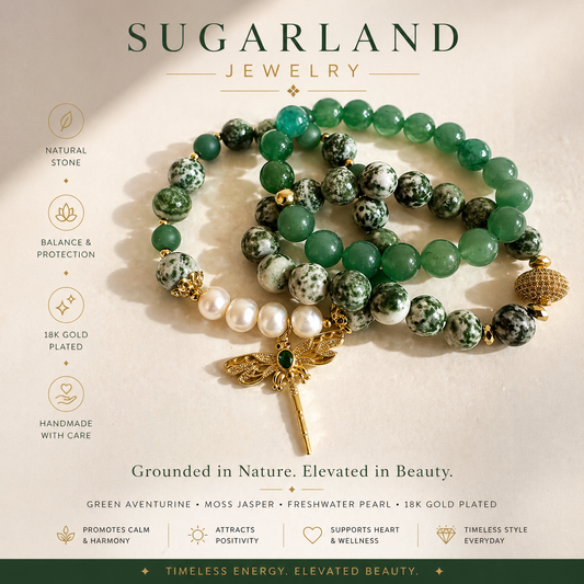 Emerald Harmony Bracelet Set
