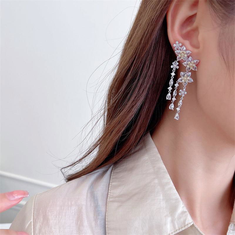 Fashion Flower Tassel Pendant Earrings for Women - Jewelry Trends USA
