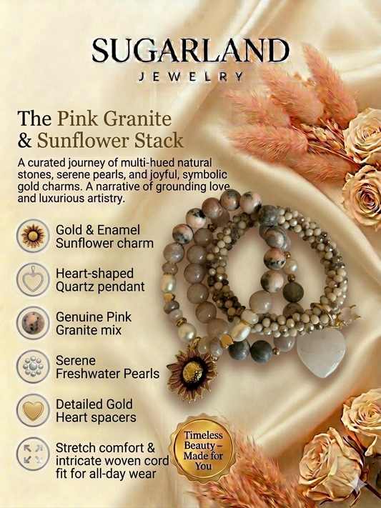 The Pink Granite & Sunflower Stack