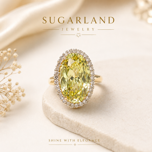 Sugarland Luxe Oval Crystal Statement Ring