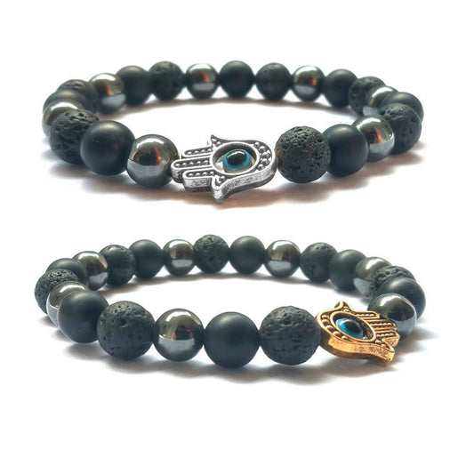 Handmade Buddha Hand Evil Eye Natural Stone Sports Bracelet - Jewelry Trends USA