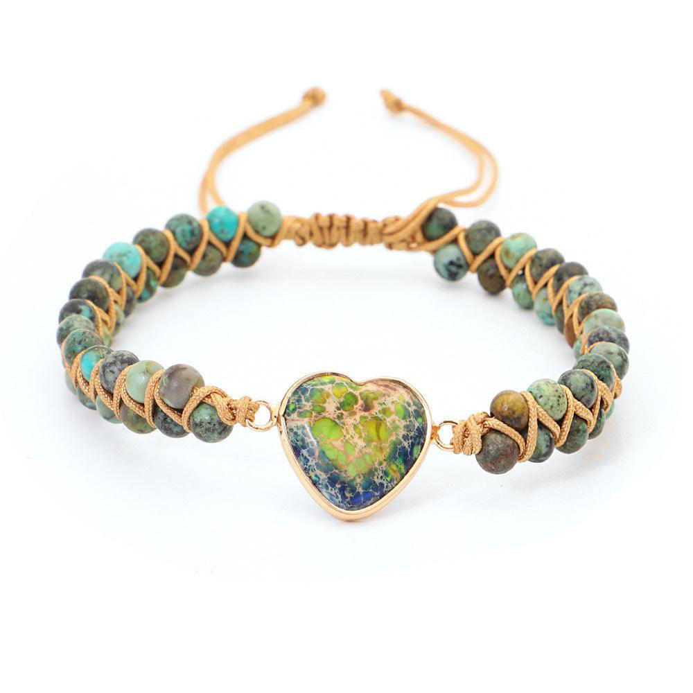 Handmade Creative Woven Bracelet Love Stone Winding Bracelet - Jewelry Trends USA