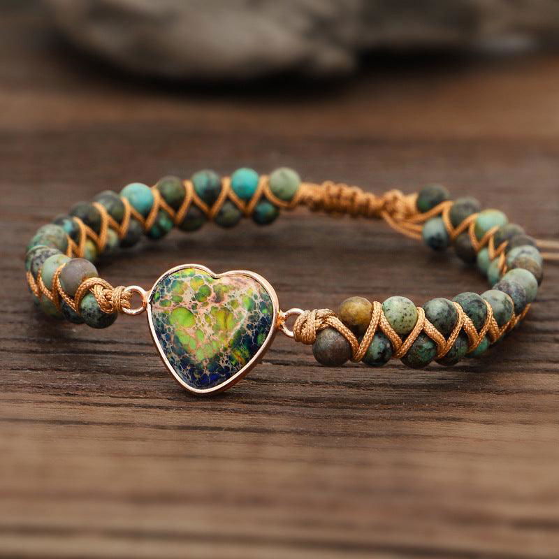 Handmade Creative Woven Bracelet Love Stone Winding Bracelet - Jewelry Trends USA