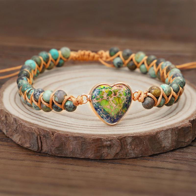 Handmade Creative Woven Bracelet Love Stone Winding Bracelet - Jewelry Trends USA