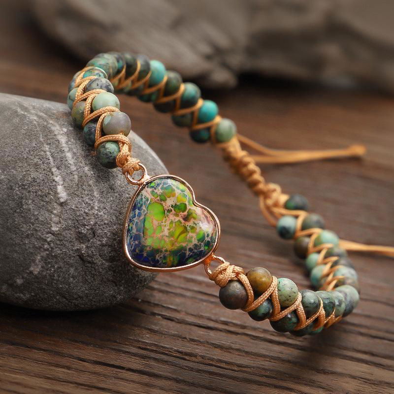 Handmade Creative Woven Bracelet Love Stone Winding Bracelet - Jewelry Trends USA