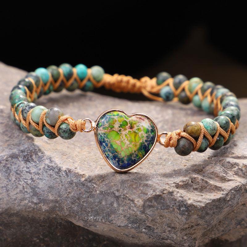 Handmade Creative Woven Bracelet Love Stone Winding Bracelet - Jewelry Trends USA