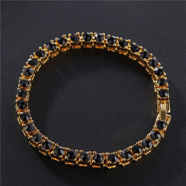 Hip Hop Iced Out Single Row Rhinestones Chain Bracelet - Jewelry Trends USA