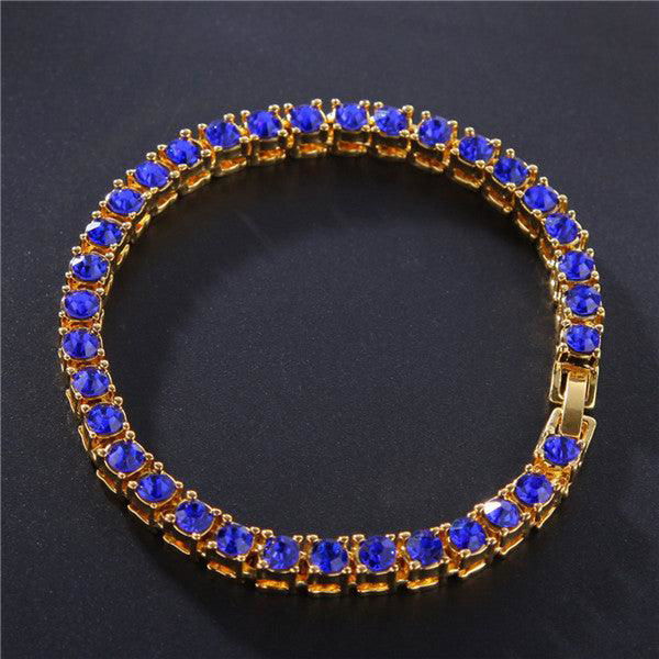 Hip Hop Iced Out Single Row Rhinestones Chain Bracelet - Jewelry Trends USA