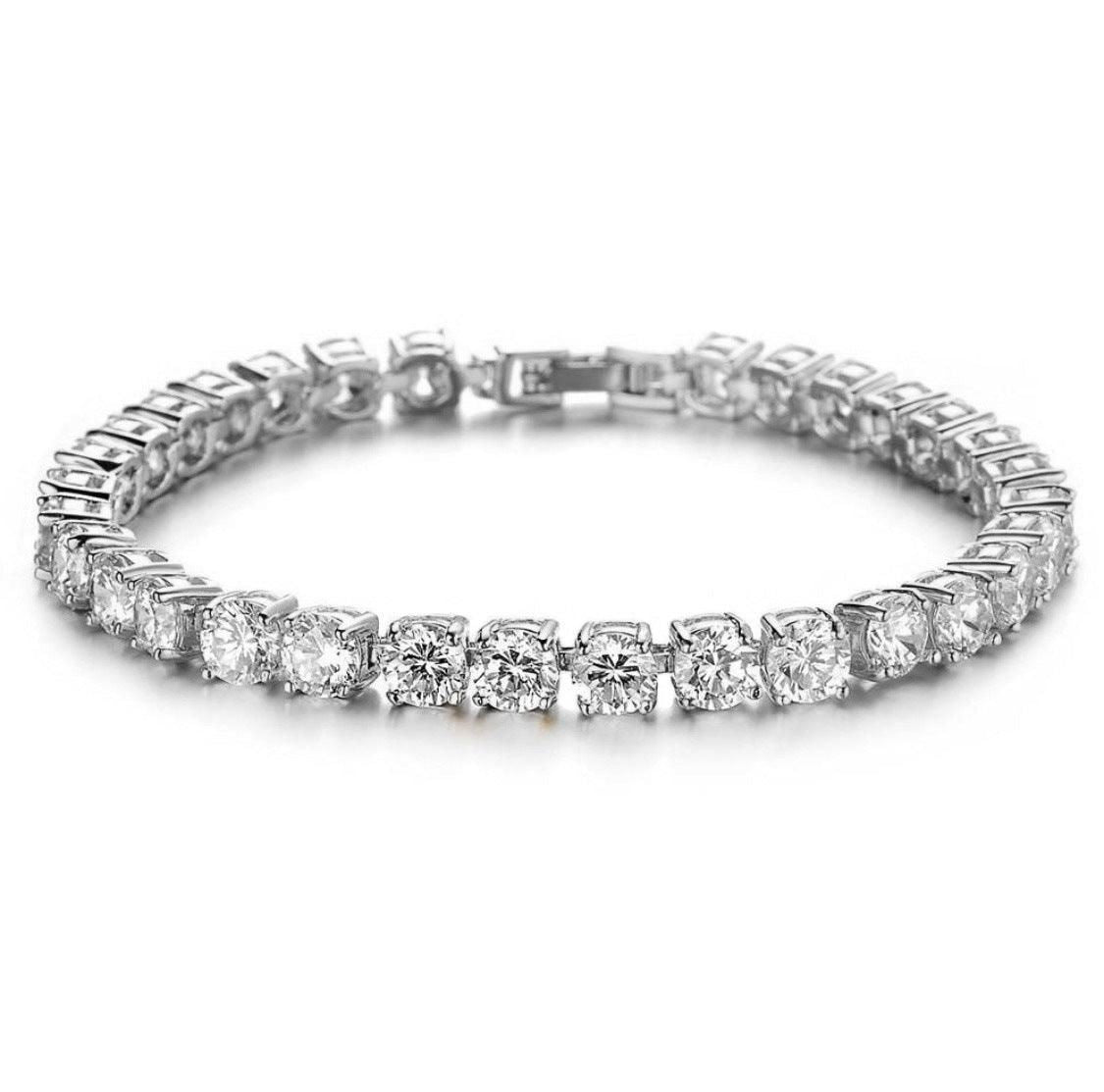 Hip Hop Iced Out Single Row Rhinestones Chain Bracelet - Jewelry Trends USA
