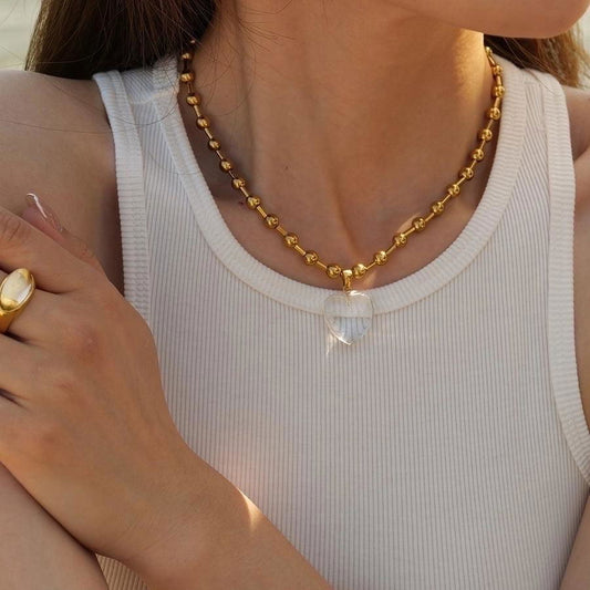 Jewelry IG Style Heart Shape Stainless Steel Plating Necklace - Jewelry Trends USA
