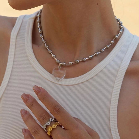 Jewelry IG Style Heart Shape Stainless Steel Plating Necklace - Jewelry Trends USA