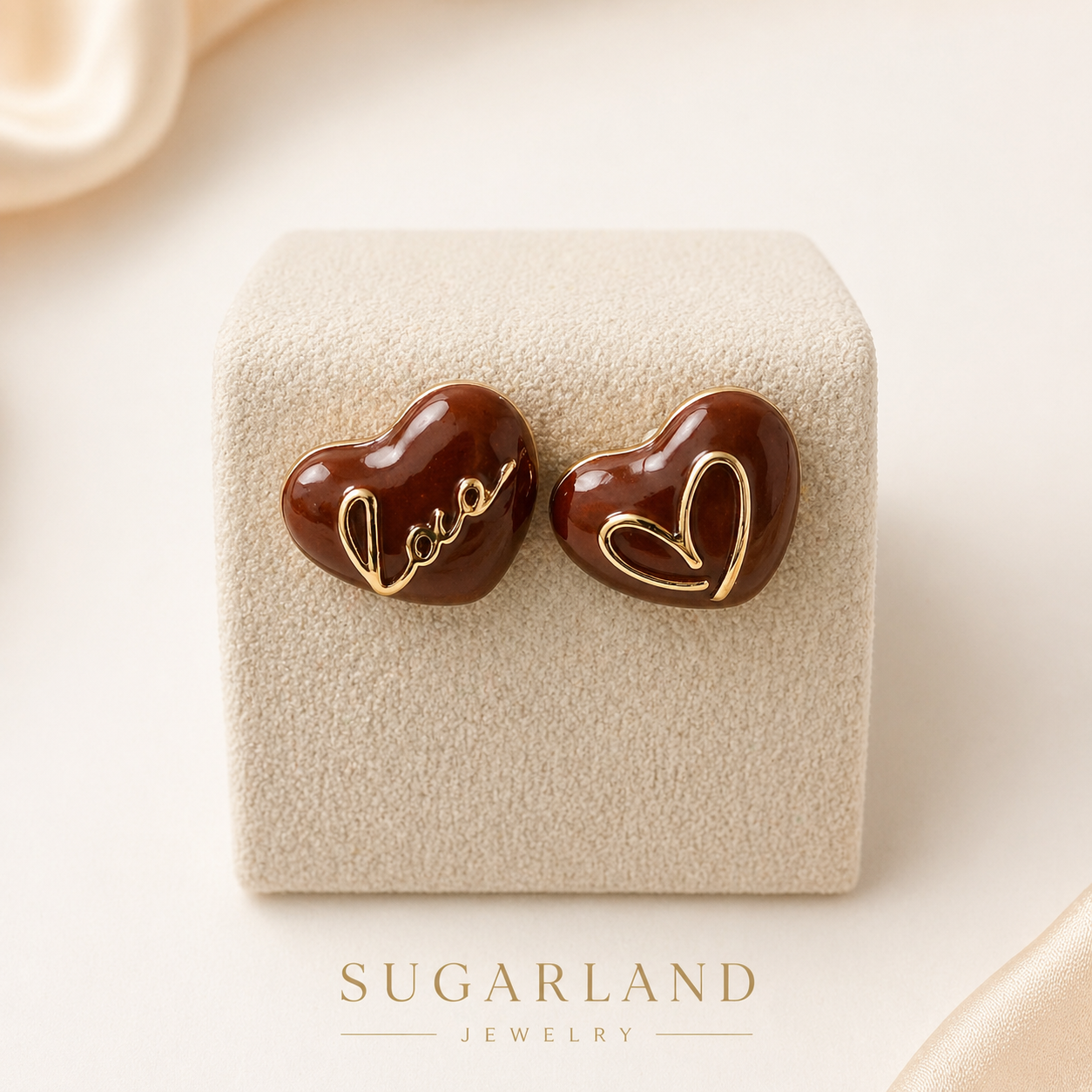 Sugarland Love Heart Stud Earrings