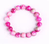 Natural White Pink Chalcedony Single Circle DIY Bracelet - Jewelry Trends USA