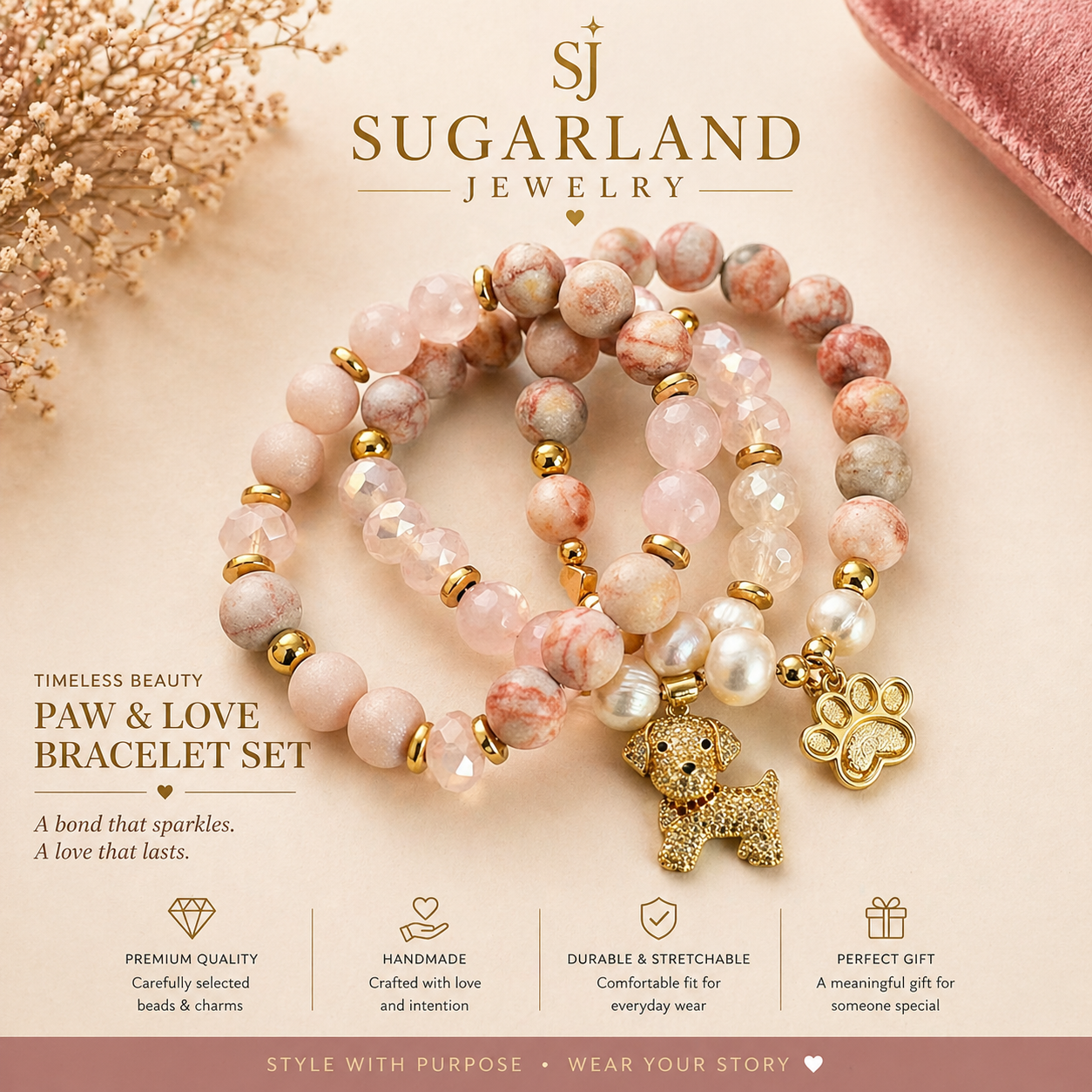 Paw & Love Bracelet Set