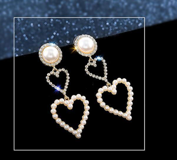 Pearl Rhinestone Drop Earrings - Jewelry Trends USA
