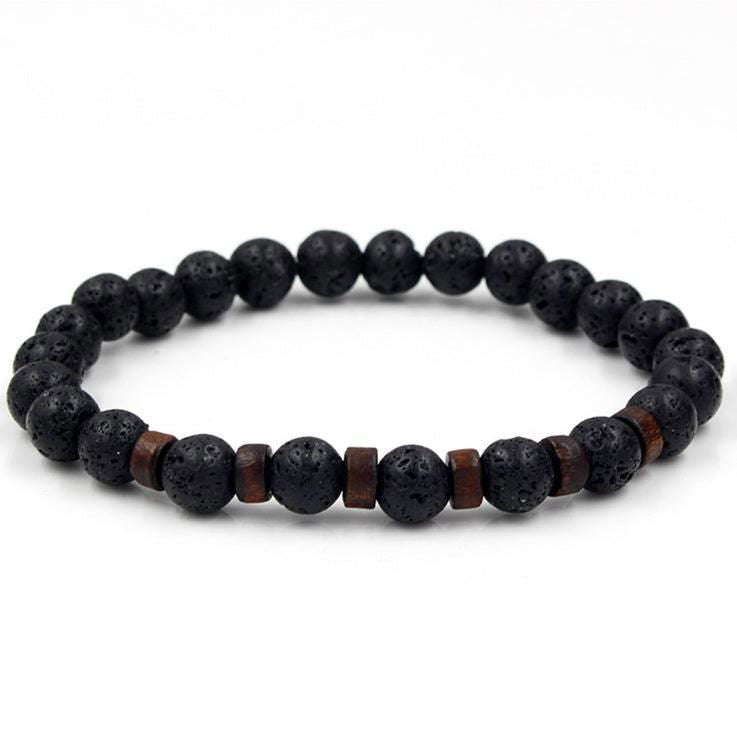 Personality Men's Black Volcanic Stone Bracelet - Jewelry Trends USA