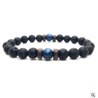 Personality Men's Black Volcanic Stone Bracelet - Jewelry Trends USA