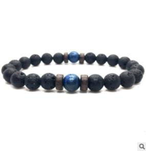 Personality Men's Black Volcanic Stone Bracelet - Jewelry Trends USA