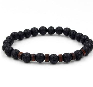 Personality Men's Black Volcanic Stone Bracelet - Jewelry Trends USA