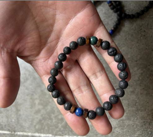 Personality Men's Black Volcanic Stone Bracelet - Jewelry Trends USA