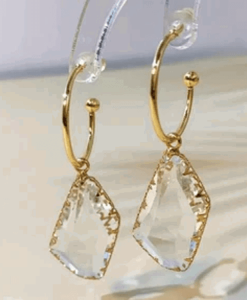 Regal Crystal Gold Plated Earrings - Jewelry Trends USA