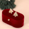 Rotatable Christmas Tree Earrings Shiny Rhinestone Snowflake Stud Earring New Year Xmas Festival Ear Jewelry Gifts Autumn And Winter - Jewelry Trends USA